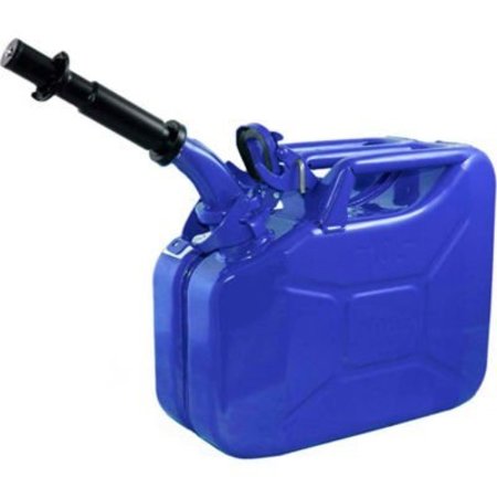 SWISS LINK/STORMTEC USA Wavian Jerry Can w/Spout & Spout Adapter, Blue, 10 Liter/2.64 Gallon Capacity - 3023 3023